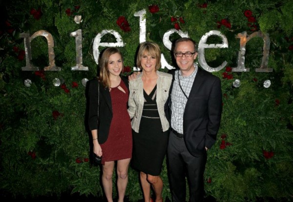 Mitch Barns, CEO, Nielsen (R) attends the Nielsen Pre-GRAMMY Party at Mondrian Los Angeles on January 25, 2014 in West Hollywood, California. (Photo by Joe Scarnici/Getty Images for MAC Presents)