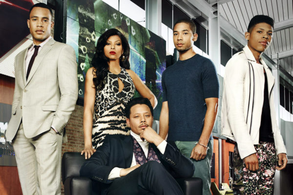 TV STILL -- DO NOT PURGE -- EMPIRE: (L-R): Trai Byers as Andre Lyon, Taraji Henson as Cookie Lyon, Terrence Howard as Lucious Lyon, Jussie Smollett as Jamal Lyon and Trai Byers as Andre Lyon. ©2014 Fox Broadcasting Co. CR: Michael Lavine/FOX