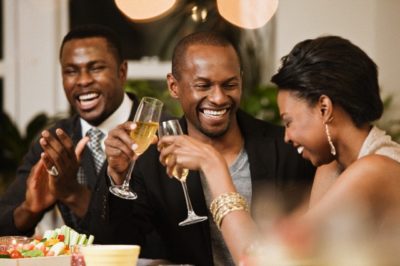 Group of friends having fun at party --- Image by © Michael Patrick O'Leary/Corbis