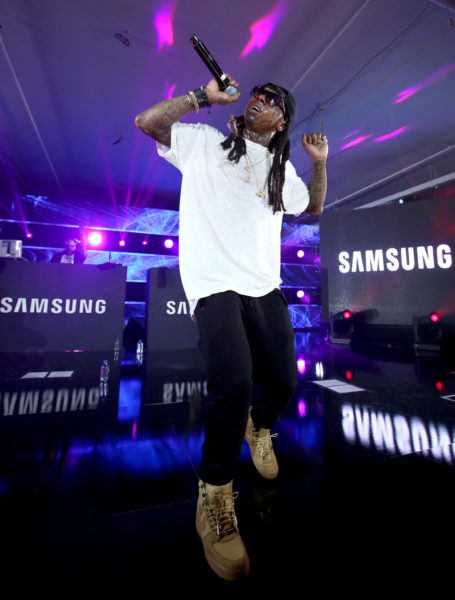 "AUSTIN, TX - MARCH 12: AUSTIN, TX - MARCH: Rapper Lil Wayne performs onstage at Samsung Galaxy Life Fest at SXSW 2016 on March 12, 2016 in Austin, Texas. (Photo by Jonathan Leibson/Getty Images for Samsung)"