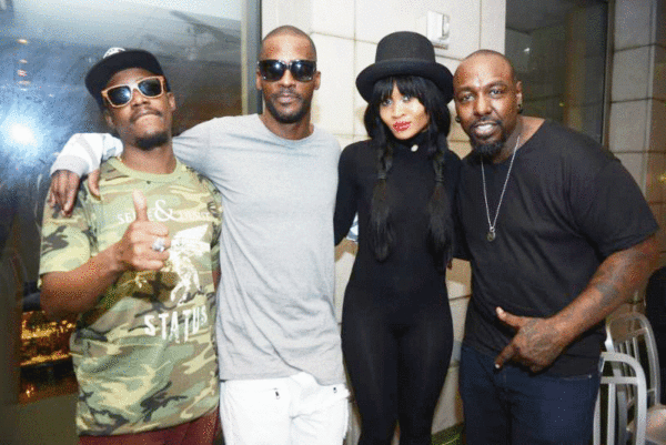 (l-r) Ray Murray, Rico Wade, Love and Hip-Hop ATL star and singer Margeaux and Sleepy Brown 