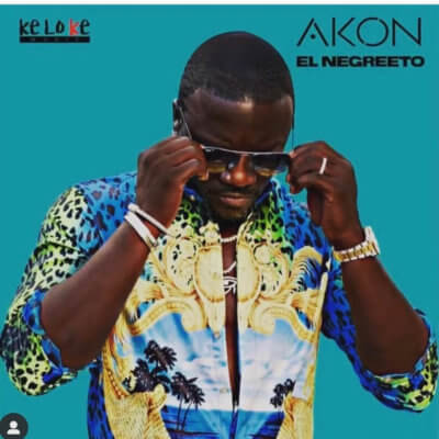 Akon with his  El Negreeto