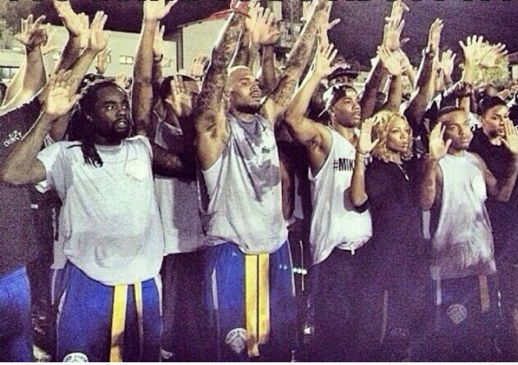 Chris Brown, Nelly, Wale And Other Artists PUT HANDS Up for Ferguson