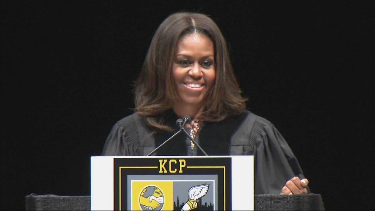 Michelle Obama Delivers Amazing Commencement Speech to a Chicago Public School