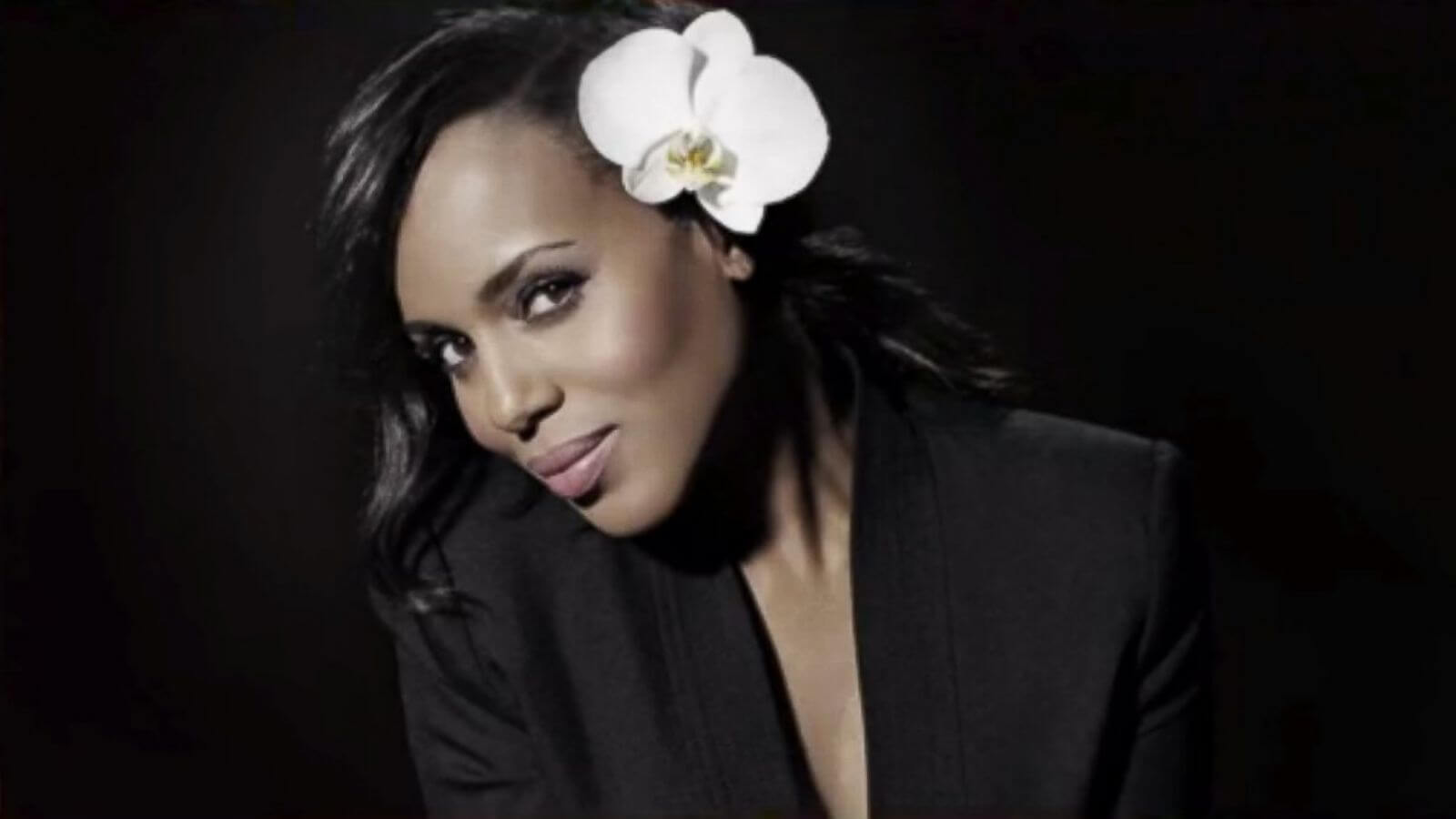 A picture of Kerry Washington with the audiobook