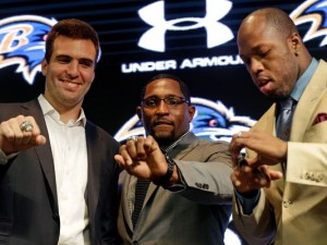 Championship ring of Baltimore Ravens presented