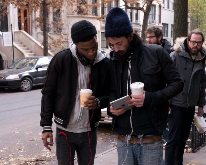 Kid Cudi and Josh Mond discussing the film score