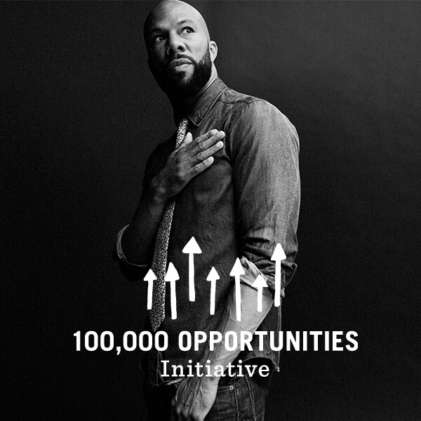 Common speaking at the Chicago Opportunity Youth Fair and Forum