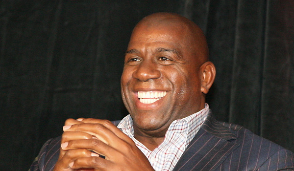 Magic Johnson Rallies for High School Graduation