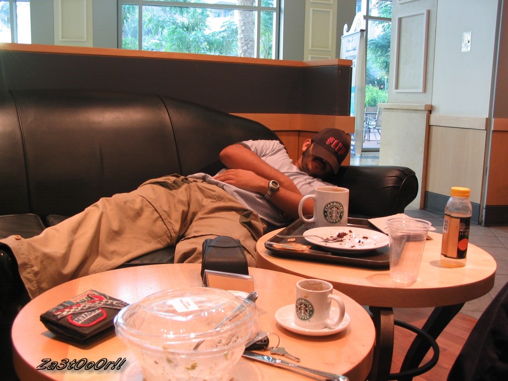 Crowded Starbucks store
