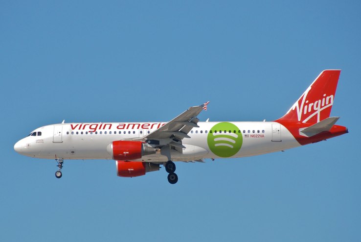 Virgin America Takes Music Streaming to the Friendly Skies with Spotify Deal