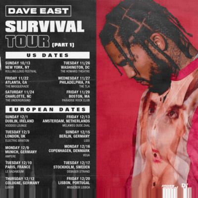DAVE EAST ANNOUNCES DEBUT ALBUM, SURVIVAL, TO BE RELEASED ON NOVEMBER 8 VIA DEF JAM RECORDINGS/MASS APPEAL