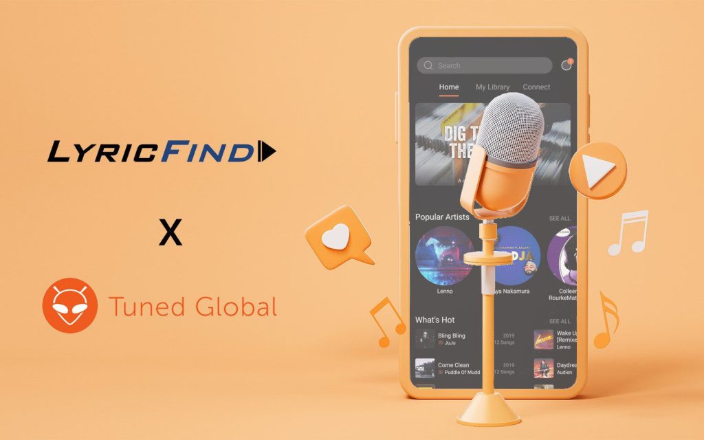 Tuned Global and LyricFind Announce Partnership and Tech Integration