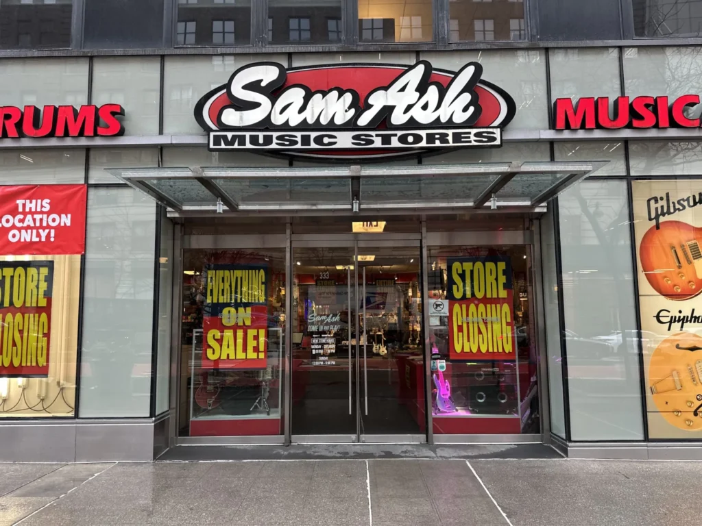 Sam Ash Closes